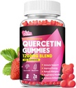 Quercetin Gummies 1200mg - Quercetin z witaminą C i cynku, Bromelain, Elderberry, Witamina D3 - Quercetin Suplementy dla dzieci i dorosłych Immunitet & Wsparcie alergii