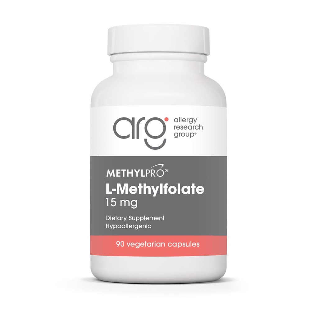 MethylPro L- Methylfolate 15 mg - Biodostępny suplement foliowy dla zdrowia mózgu i neuroprzekaźnika - Wegetariański & Hipoalergiczne - 90 Służenie - 90 Liczba