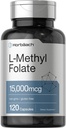 Horbäach L Methylfolate 15000 mcg < 124; 120 Kapsułek < 124; 15mg < Methylfolate > 124; 5- MTHF < 124; Non- GMO ≤ Gluten