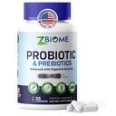 Prebiotyki i probiotyki dla mężczyzn i kobiet - 60 Miliard CFU z 10 Szczepów - Pre i Probiotyki z Acidophilus dla immunologicznego, Gut Health, Poparcia trawienne, Zaparcia, Biegunka, Gaz & Bloating -30ct