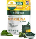 Sunlight Best Spirulina Proszek Organiczny USDA - Chlorofil, Szybka absorpcja, Blue- Zielony Spirulina Algae, Surowy Vegan Protein - Non-GMO, Gluten Free Superfood Energy, Gut, Suplement immunologiczny - 8 Oz