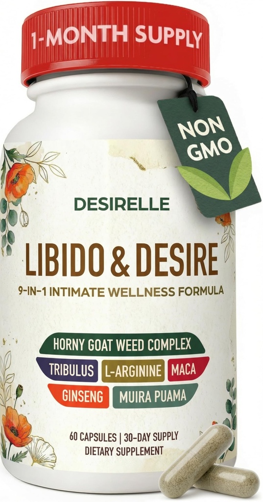 Libido Wsparcie dla Kobiet Szybkie aktorstwo - Hormon Równowaga dla Kobiet z Hornygoatweed, Tribulus Terrestris i Maca Root, Zwiększenie suplementów dla par 60ct, 30-Day Supply USA Tested