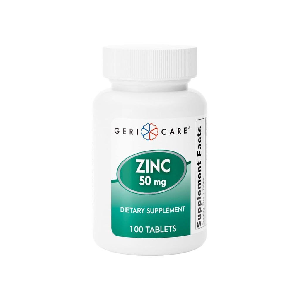 Siarczan cynku 50 mg zasadniczy suplement mineralny, wspomaga działanie immunologiczne, aktywność przeciwutleniająca i odżywcza metabolizm, 100 tabletek