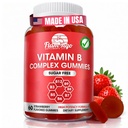 Bezcukrowe Gummeje Witamina B - Witamina B12, B7, B6, B3 (Niacyna), B5, B8, B9 (Folate) - Trzecia strona Tested- Prenatal, Vegan Diet, Starsi dorośli - Kompleks B Suplement witaminy - 60 Gumy Butelka