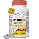 GeriCare Fiber Laxative - 625mg Calcium Polycarbrophil Fiber Supplement for Women and Men - Delikatna skuteczna pozagiełdowa ulga dla zaparć i hemoroidów - Nierozpuszczalne kapsułki włókniste (90 Count)