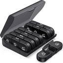PulIV Cotygodniowy Pill Organizator 3 razy dziennie, Przenośne Pill Box 7 dzień z dużych Pill Kontenerów, Light- Proof Pill Case dla witamin, Leki, Suplementy i Oleje rybne (czarny)