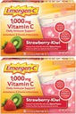Emergen- C 1000mg Witamina C Proszek, Truskawka Kiwi Flavor, Przeciwutleniacze, Witaminy B i elektrolity, Suplementy witaminy C do wsparcia immunologicznego, 30 Licznik (Opakowanie 2)