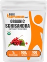 BulkSupplements.com Organic Schisandra Extract Powder - Schisandra Supplement, z Schisandra Berries, Herbal Supplement - Gluten Free - 1g per Serving, 100g (3.5 oz) (Opakowanie po 1)