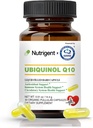 Ubichinol CoQ10 50 mg, Kapsułki organiczne wypełnione płynem, Koenzym o wysokiej absorpcji Q10 Suplementy, Przeciwutleniacz do Heart Health & Energy Production, 30 Count