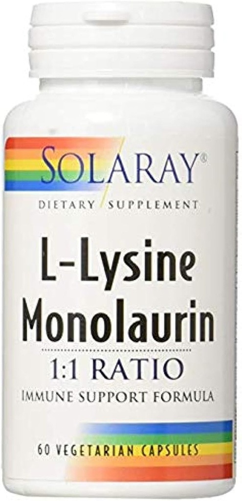 Solaray L- Lysine monolauryna 1: 1 Stosunek, 60 kapsułek (2 opakowania)