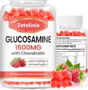 2 Pack Glukozamina Chondroitin Gumiaki, Glukozamina Chondroitin z MSM, Elderberry, Turmeric - Joint Supplement for Adult, Men & Women, 120 Count