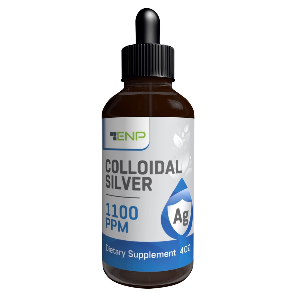 Srebrny płyn koloidalny 1100 ppm do 124; Silver Liquid Supplement do 124; 4 oz butelka szklana z kroplomierzem