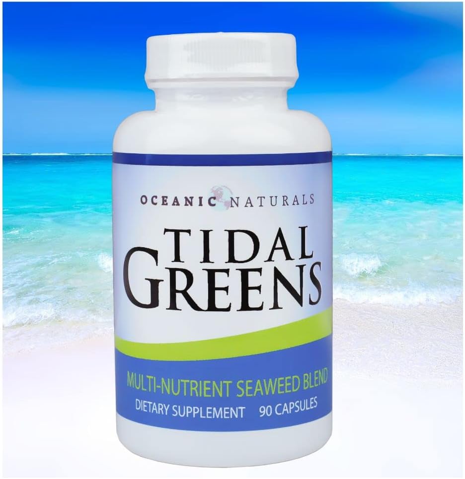 Tidal Zielony Suplement wodorostów naturalnych Źródło jodu - Immune Support Energy Well Being - 90 Kapsułki wegetariańskie