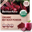 Better Alt Organic Beet Root Powder, USDA Certified - Suplement tlenku azotu, Sok z buraków Superfood for Healthy Heart, Suplement buraków, Buraki Powder - 112 Służenie, 1 lb