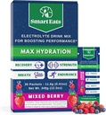 Smart Eats Electrolyte Powder - 1,690mg Electrolytes, 9 Esential Minerals & Vitamin, 5 Przeciwutleniacze, Rapid & Energizing Hydration, Zaprojektowany przez lekarzy, < 1 Cukier Gram, Sour Berry Flavor - 30 Pakiety