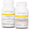 Interaktywny zestaw terapeutyczny z Active B- Complex, 60 Kapsułek i Witamina D3 125 µg, 90 Chewables - Active B- Complex to Support Energy Metabolizm * - Witamina D3 to Support Bone Health *
