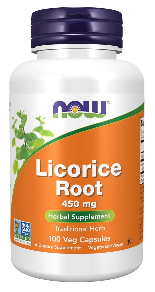 Teraz suplementy, Licorice Root (Glycyrrhiza glabra) 450 mg, Ziołowy suplement, 100 Kapsułki warzywa