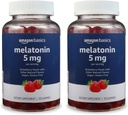 Podstawy Melatonina 5 mg, 120 Gummies (2 na Serving), Truskawka (wcześniej Solimon) (Opakowanie po 2)