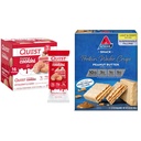Quest Nutrition Frosted Ciasto truskawkowe Cookies & Atkins Masło orzechowe Białko chrupki Wafer Bundle, 1 g Cukier Cookies, 4g Net Carb Wafers