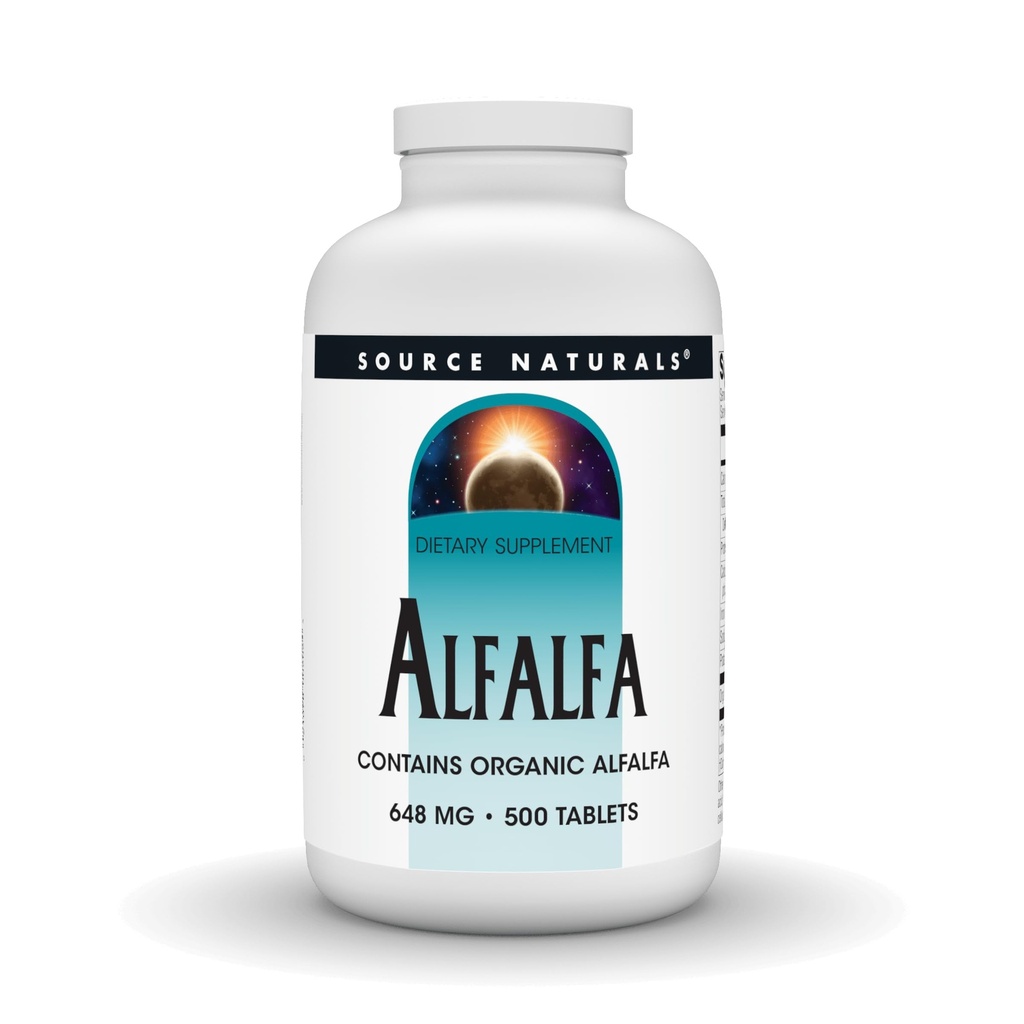 Źródło Naturals Alfalfa 10 Ziarno Suplement diety - 500 Tabletki
