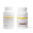 Interaktywna terapia Paleta z Tri- Magnezu, 90 Kapsułki i Witamina D3 125 µg, 90 Smakowane Chewables - Wspomaga Funkcję Serca i Zdrowia Kości * - Bone Health Support