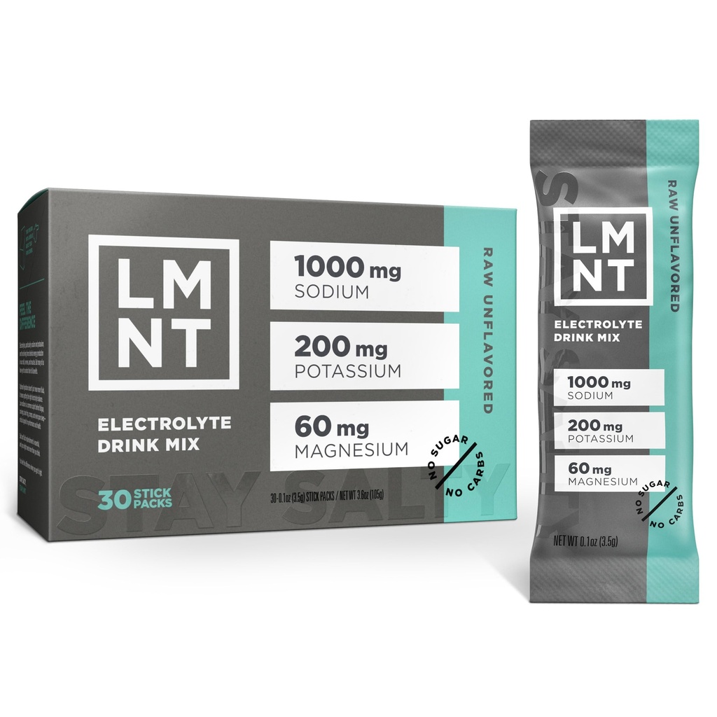 LMNT Zero Sugar Electrolytes - Surowy Sól niearomatyzowana 124; Drink Mix
