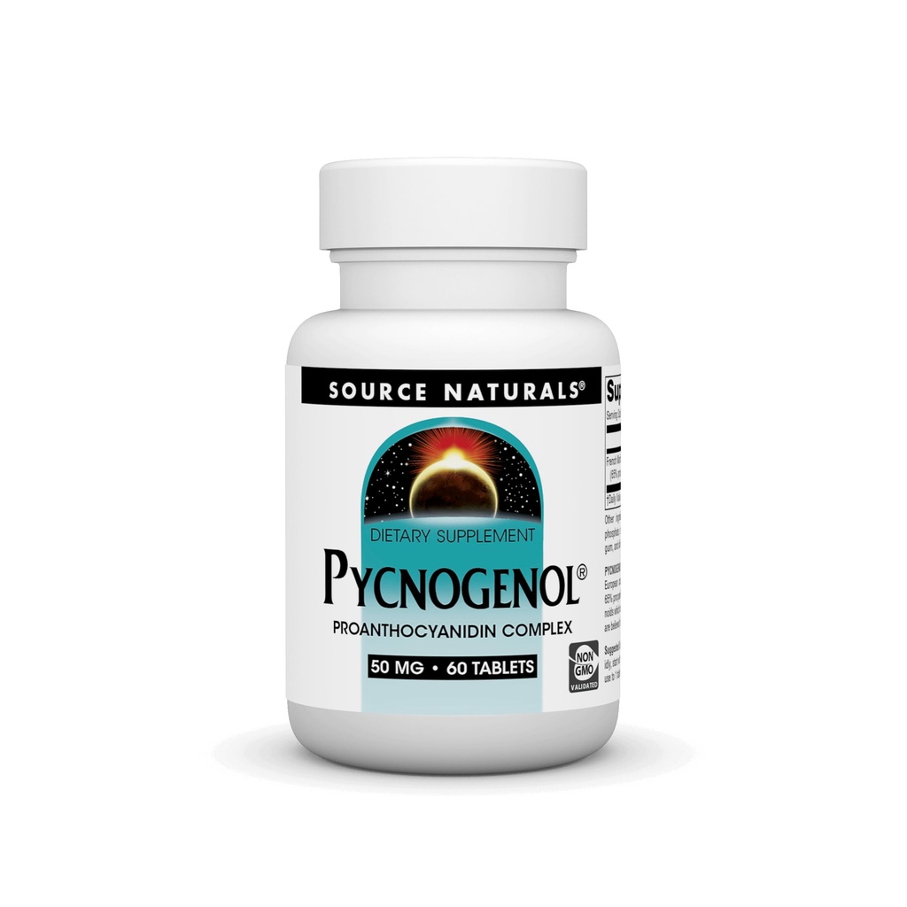Źródło Naturals Pycnogenol 50 mg Proantocyanidyna Complex - 60 tabletek