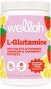 Wellah L- Glutamina Truskawka Lemoniada Flavored (50 Służenie) - 5g L- Glutamina Per Serving, Sweetened with Stewia
