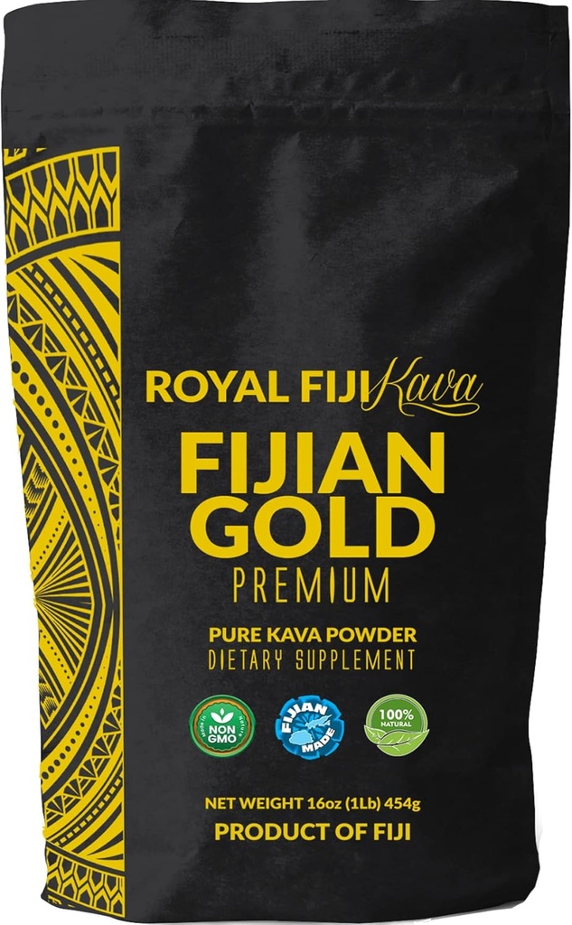 Kava Proszek Fidżian Gold Premium 5 + Lata dojrzewania Kava Korzeń Pełna siła Kava Kava z Wysp Fidżi Organiczny urósł Super Siła Kava Root