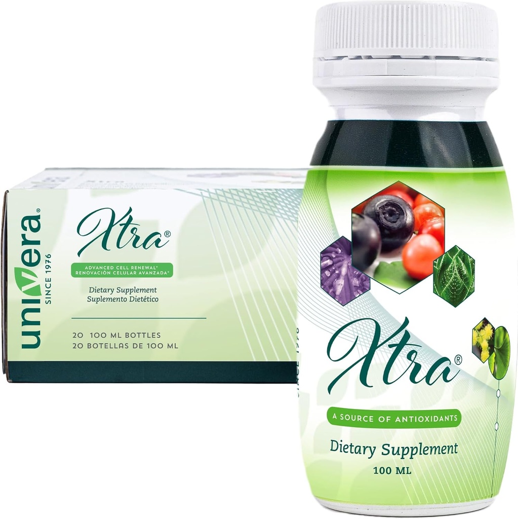 Universita Xtra Minis, Multimineral fruites complex, 15 Natural Ingredients, Stress Management, Focus & Clarity, Joint Comfort, Antioksydant Protection - 3.38 Fl Oz (Opakowanie 20)