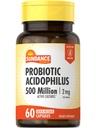 Sundance Probiotic Acidophilus 124; 500 Milion aktywnych kultur 124; 60 Szybkie uwolnienie kapsułki 124; Non- GMO, Gluten suplement wolny