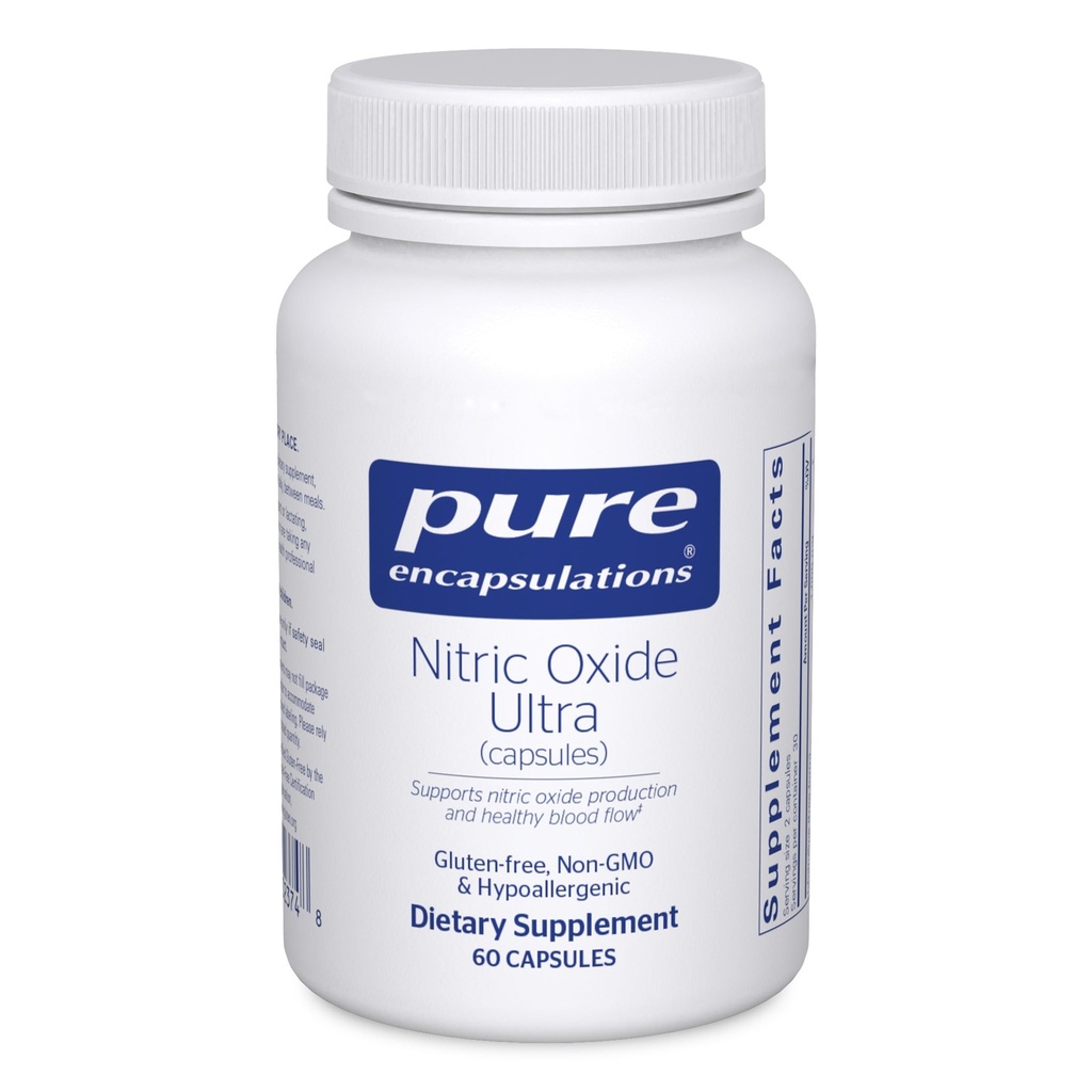 Pure Encapsulations Nitric Oxide Ultra (Capsules) - Supplement Supports Nitric Oxide Production, Healthy Blood Flow & Vascular Health - with L-Citrulline & CranLoad Cranberry Extract - 60 Capsules