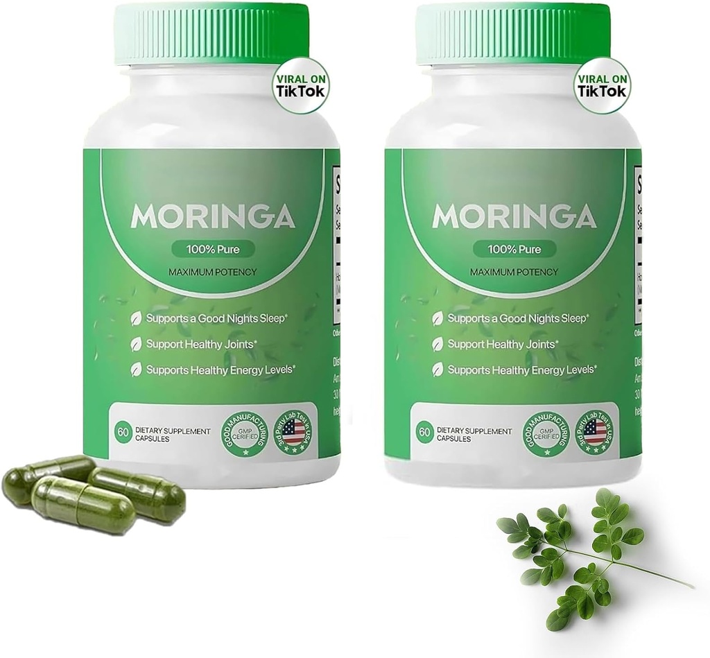 Moringa kapsułki, Pure Moringa kapsułki w proszku - 800mg składników odżywczych bogaty Moringa - Promotes Energy, Gut Well- Being (2)