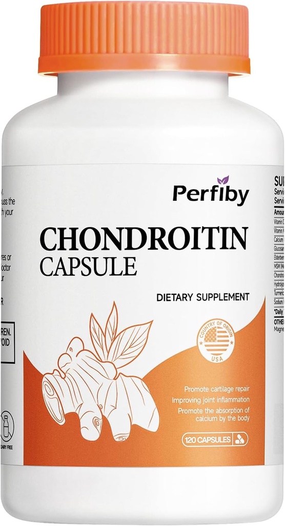 Glukozamina Chondroitin i MSM z ekstraktem Elderberry - Joint Support & Immune Health Supplement, 120 kapsułki, 60 Day Supply