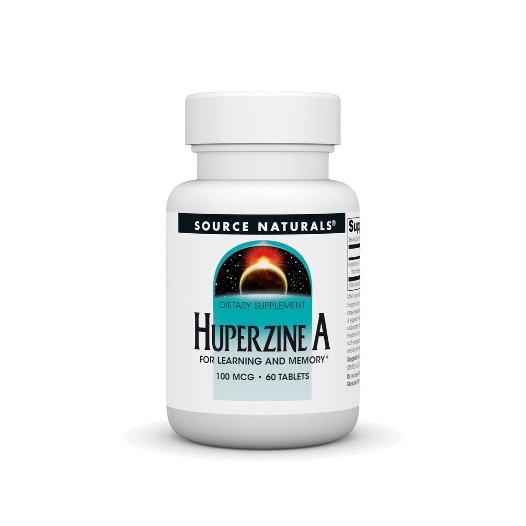 Źródło Naturals Huperzine A for Learning & Memory * - 100 µg, 60 tabletek