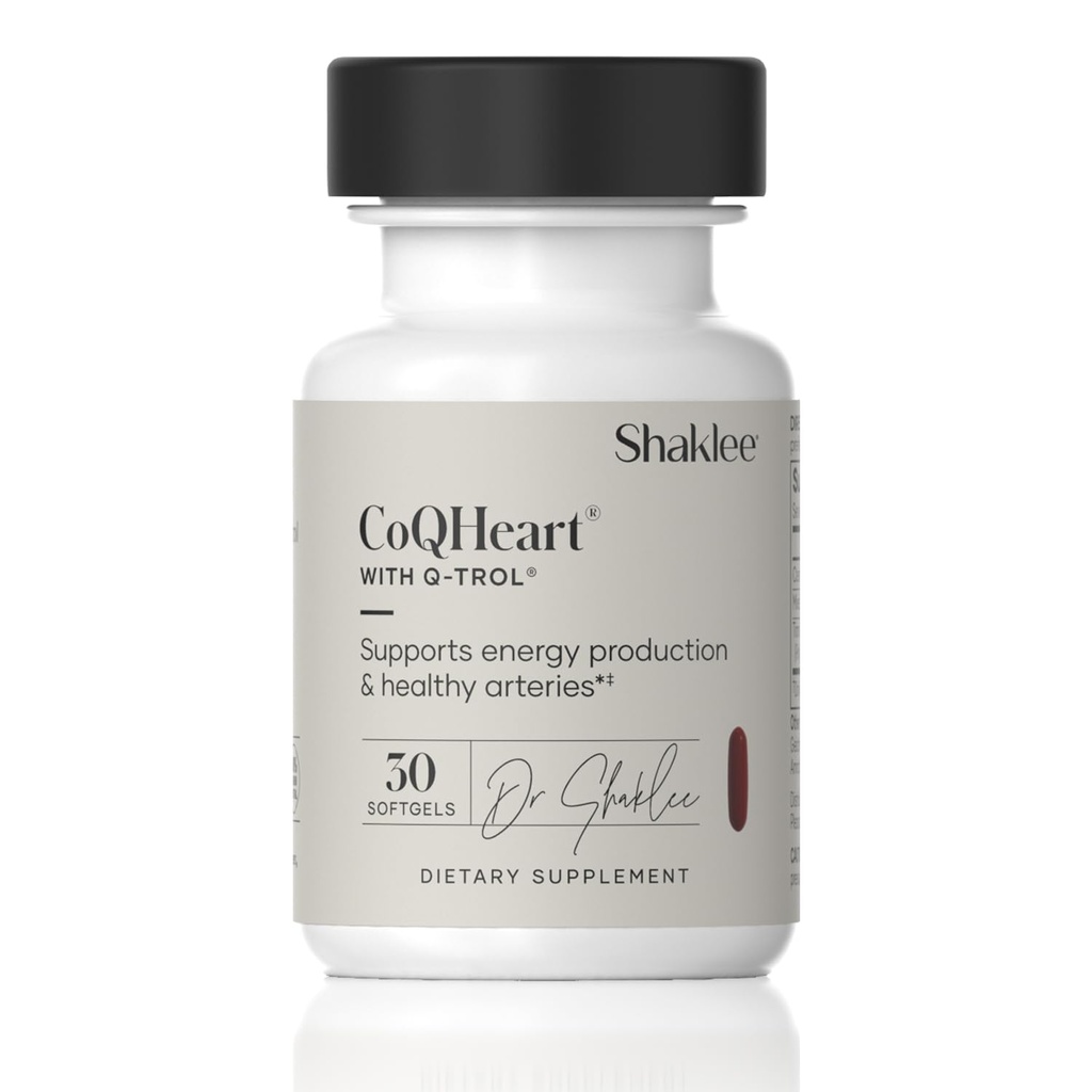 CoQHeart ® z Q- Trol ® - Wsparcie Energetyczne dla Zdrowia Serca - Koenzym Q10 i Mieszanka Resveratrol - Ułatwia produkcję energii i zdrowie naczyń krwionośnych - Chroni Arterie - 30 Softgels