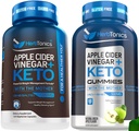 Herbtonics Jabłko Cider Ocet Kapsułki z Keto BHB - Wspiera trawienie, Detox, i Metabolizm dla kobiet i mężczyzn, Cukier-Free, Keto Formuła.