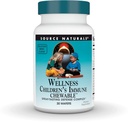 Źródło Naturals Wellness Dzieci immunologiczne Chewable, Greate- Tasting Defense Complex, Malina Flavored * - 30 Wafers