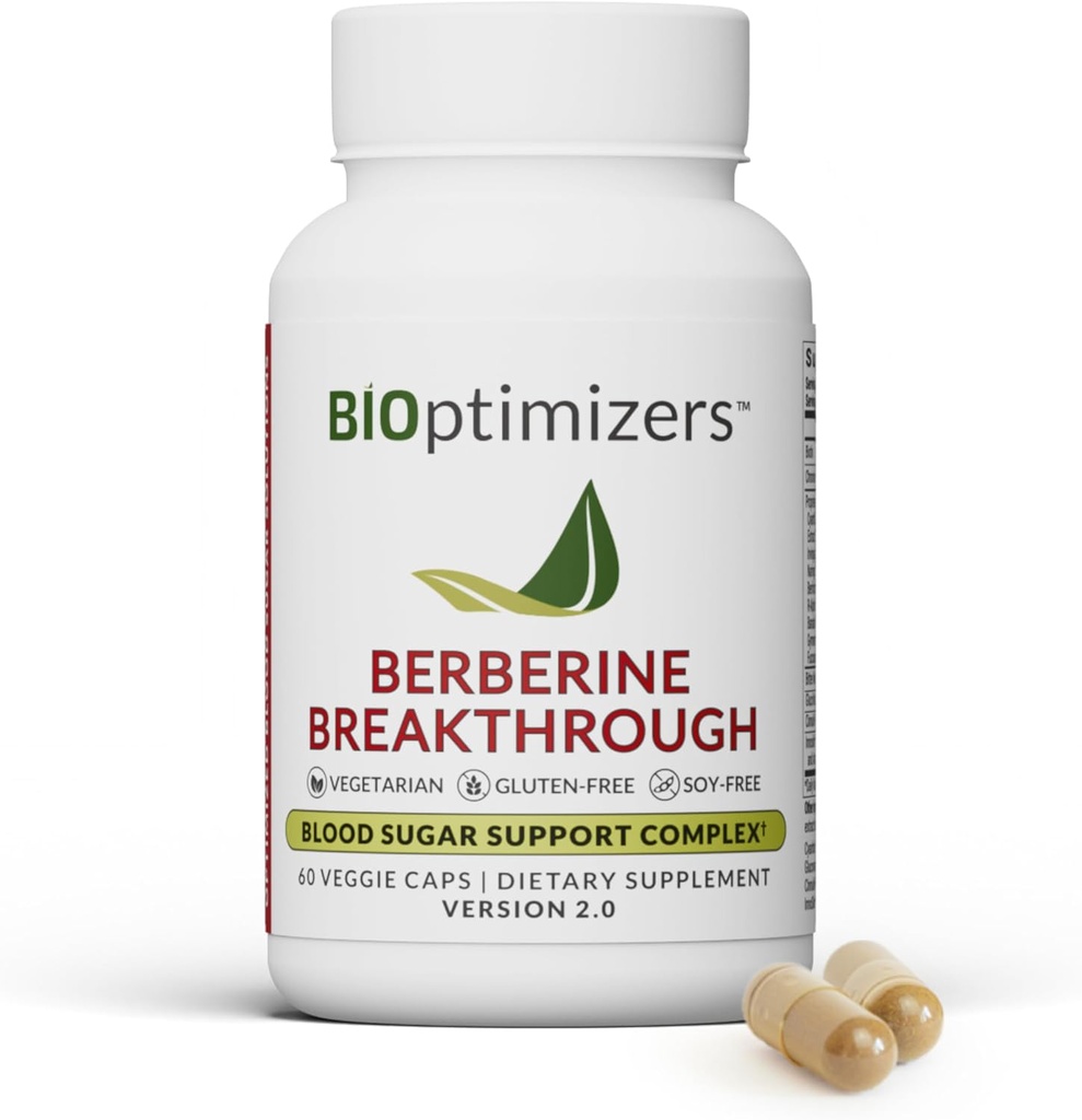 BiOptymalizatory Berberine Breakthrough 2.0 Suplement, 60 Kapsułki - Wegetariańskie, Gluten- i Soy- Free