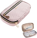 BAGSFY Pill Organizator Case 2 razy w ciągu dnia - Cotygodniowy organizator medycyny Travel Pill Box z usuwalnym 7 dniowy pojemnik na lek Case Catainer dla oleju rybnego, Witamina, Suplement