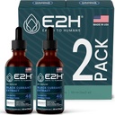 E2H Natural Black Currant Extract, Cold Pressed Black Currant Seed - System immunologiczny Zdrowie - Szybki Absorbujący Płyn (2 butelki)