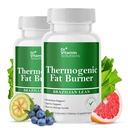 Termogeniczne spalanie tłuszczu dla kobiet i mężczyzn - Appetite Suppressant for Weight Loss - Zawiera ekstrakty zielonej herbaty dla Bloat Relief - Metabolizm Booster - Opakowanie 2