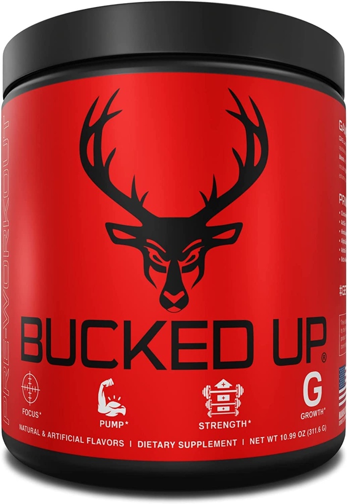 Bucked Up Pre Workout 6 Grams Citrulline, 2 Grams Beta Alanine i 3 Inne Zarejestrowane składniki towarowe (Red Rz)