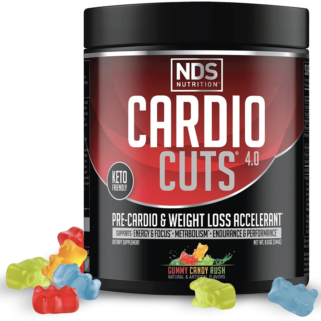 NDS Nutrition Cardio cięcia 4.0, 20 Służenia (Pack of 1), Gummy Candy Rush