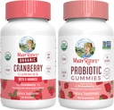 MaryRuth Organic Cranberry & Probiotic Gummies (Truskawka) 124; USDA Organic, Clean Label Project Verified ® X124; Vitamin for Urnary Tract & Gut Health British 124; Vegan, Non-GMO, No Gelatin