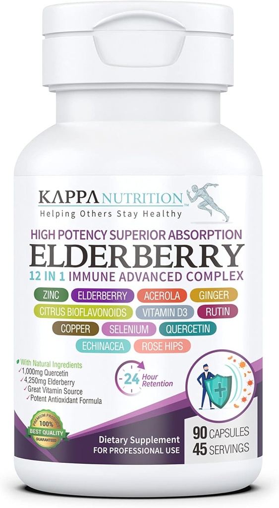 KAPPA NUTRITION Elderberry / 12 in 1 Advanced Complex (90 kapsułki).