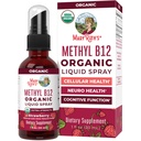 MaryRuth Organic Witamina B12 Rozpylacz płynny 124; Wegan, Non-GMO, Gluten- Free Supplement 124; USDA Organic Supplement Agreement 124; Energia i system nerwowy Wsparcie 124; B12 Witaminy dla Kobiet i Mężczyzn 124; 720 µg Agregat 124; 1 Fl Oz