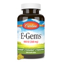 Carlson - E- Gems, 400 j.m., Heart Health & Optimal Wellness, Przeciwutleniacz, 200 żel miękkich