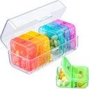 Zoksi Pill Organizator 2 razy dziennie, tygodniowe 7 dni Pill Box, Daily Am Pm Pill Organizator, Travel Pill Case for Medicine, Oleje rybne, Witamina, Suplement