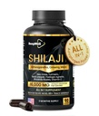 Shilajit Kapsułki dla mężczyzn i kobiet, 16.000mg Pure Himalayan Organic Shilajit wspiera witalność i Wellness, Premium Pure Himalayan Suplement 2 Miesiące dostaw, 60 Kapsułki